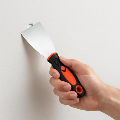 SteadMax 2” Putty Spackle Knife Scraper, Soft Grip, Designed for Repairing, Drywall, and Finishing Paint, Removing Mud, Decals, Wallpaper, Plaster Scraping, Putty, & Adhesive, Taping Knife Metal Tool