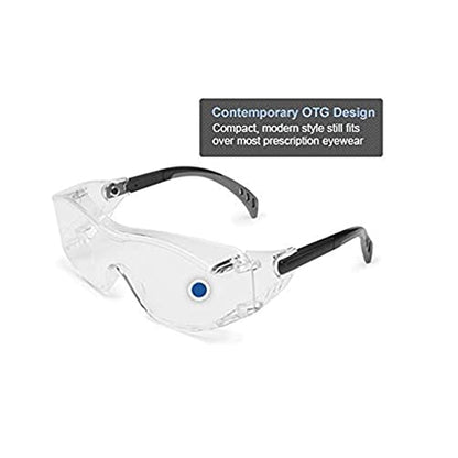 Gateway Safety 6983 Cover2 Safety Glasses Protective Eye Wear - Over-The-Glass (OTG), Gray Lens, Black Temple, 3 Pair - color: Smoke, size: 3 Pair