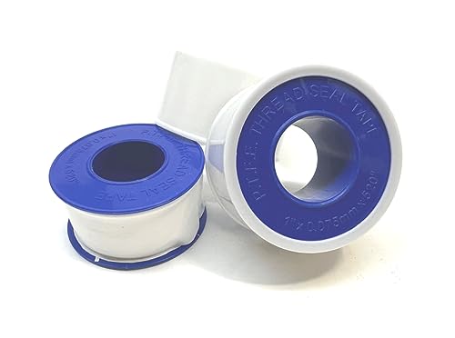 1" x 520" Teflon Tape – 100PC (10 Rolls per Case) | Bulk PTFE Thread Seal Tape for Plumbers, Pipe Fittings & Water Systems | White Virgin PTFE Pipe Thread Tape