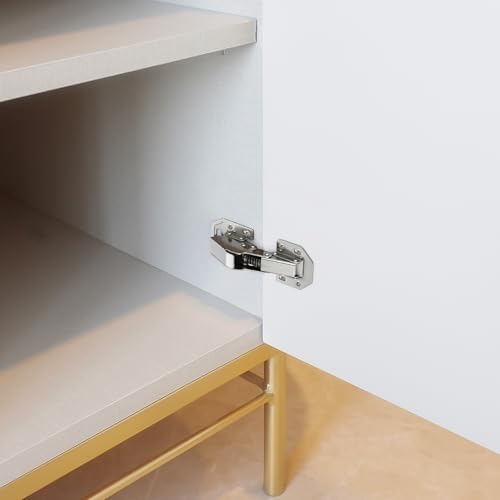 Ravinte 4 Pack Soft Close Hidden Hinges Surface Mount Kitchen Cabinet Hinges, No Pre-drilled Heavy Duty for Kitchen Cabinet Cupboard Door