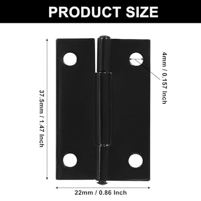 Murtenze 24 Pack 1.5 Inch Door Hinges, Black Butt Hinges with Mounting Screws - color: Black, size: 1.5 Inch - 24 PCS