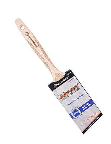 ROLLINGDOG Angled Paint Brushes for Wall - 2.5 Inch Trim Cutting in Paint Brush for Precise Detail Trimming and Touch Ups (Pack of 2) - color: Pack of 2