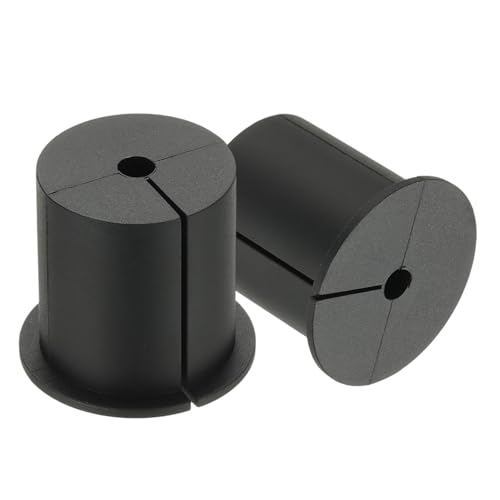PATIKIL Wall Grommets for Cables 1-3/8", 2 Pcs Cable Routing Kit Silicone Hole Grommet Feed Through Bushing for Ethernet Accessories with 0.26" (6.5mm) Hole, Black - color: Black, size: 1-3/8"x 0.26"