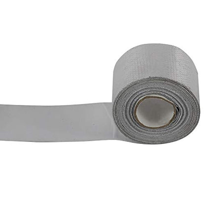 AuInn Self-Adhesive Heat Reflective Heat Resistant High Temperature Tape Fiberglass Heat Shielding Foil Tape (1.5 Inch × 29.53FT)