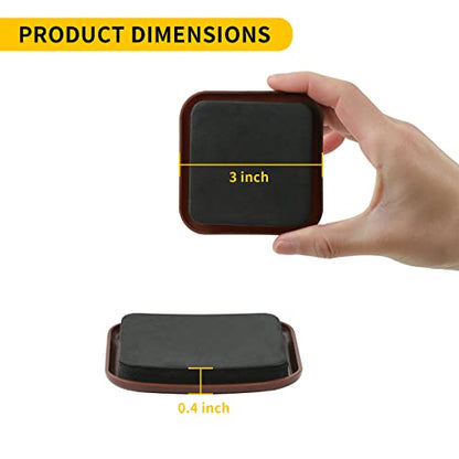 new space 3 Inch Furniture Sliders, 12pcs Sliders for Moving Furniture, Heavy-Duty Furniture Movers Sliders for Carpet, Couch Sliders Protect Carpet Surface and Easily Move Furniture. - size: 3 inch
