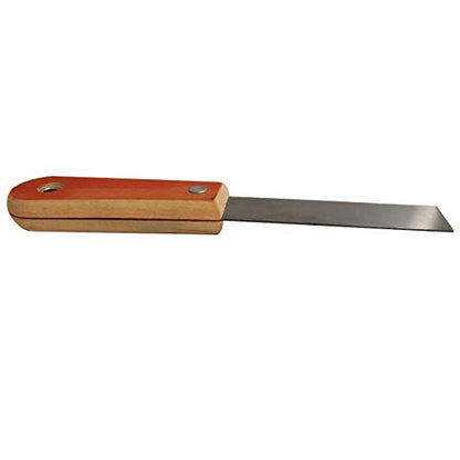 LQ Industrial Wall Scraper 2PCS 1Inch Cr-V Steel Stiff Putty Knives Putty Scrapers with Wooden Handle