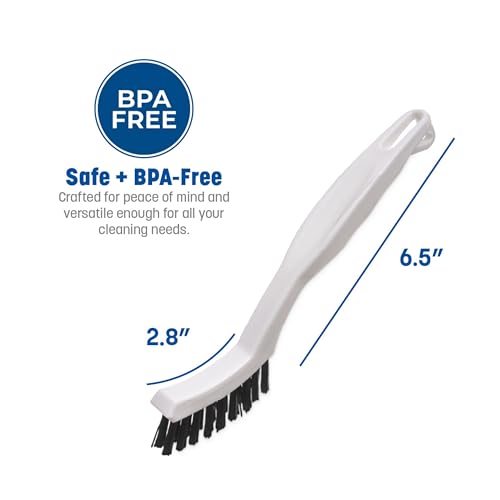 SPARTA Flo-Pac Grout Brush Crevice Brush, Detail Brush, Nylon, 8 Inches, White