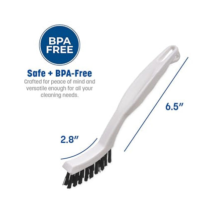 SPARTA Flo-Pac Grout Brush Crevice Brush, Detail Brush, Nylon, 8 Inches, White