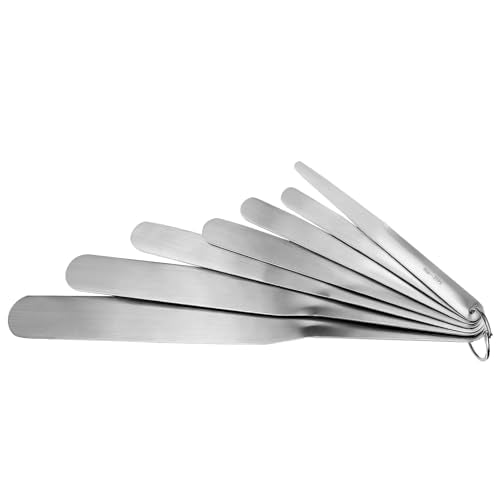958-G01 Caulking Spatula Set, Multi-Purpose Caulking Tooling 7-Piece, Stainless Steel Circular Fixed Caulking Knife Set, Widths from 3/8” to 1-1/2”, Easy to Handle Spatula Set