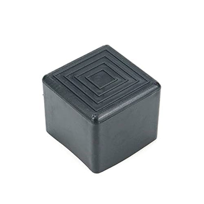 Mcredy Outdoor Chair Leg Protectors Chair Leg Caps Fit for Square Chair Feet Rubber Floor Protectors Inner Size 1 Inch x 1 Inch, Black-20 Pcs - size: 25x25mm/1.0" x1.0",20 PCS