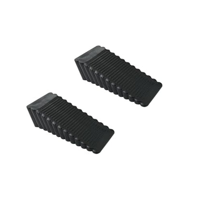 2Pack Black Rubber Door Stopper,Premium Sturdy Door Stoppers Wedge for Floor Fit Heavy Door for Gaps up to 1.2 Inches