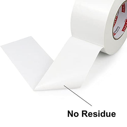 Wide Duct Tape 3 Inch, Industrial Grade 30Yards (90 ft) Wide Tape Duct, 9 Mil Heavy-Duty, Waterproof, Strong, Flexible, No Residue, for Crafts & Home Improvement (White, 3'' x 90ft) - color: White, size: 3'' x 90ft