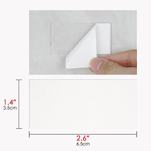 LUEXBOX Double-Sided Mounting Tape Heavy Duty, Nano Tape for Shower, Mounting Squares Clear Sticky Pad for Walls, Adhesive Tape Multipurpose (20 Pack)