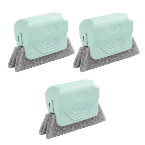 Runsgo Window Track Cleaner, Handheld Cleaning Brush Set, for Window Slides Grooves, Tile Grout Lines, Shutter Slats, Car Ac Vents & Narrow Gaps (Mixed-3pcs) (Green-3pcs) - color: Green-3pcs