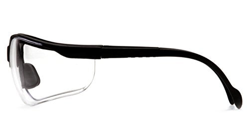 Pyramex Venture II Safety Eyewear, Indoor/Outdoor Mirror Anti-Fog Lens - color: Clear Lens/ Black Frame