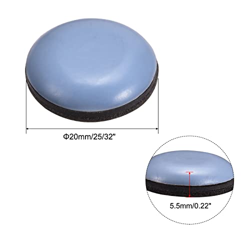 uxcell 25/32-Inch Round PTFE Furniture Sliders, Adhesive Self Stick for Wood Floors, Ceramic Tile and Carpeting 8pcs - size: 25/32-Inch
