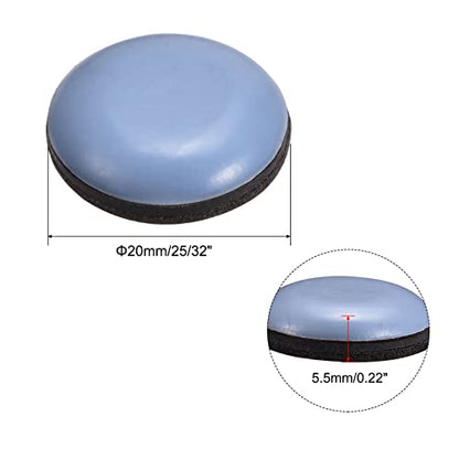 uxcell 25/32-Inch Round PTFE Furniture Sliders, Adhesive Self Stick for Wood Floors, Ceramic Tile and Carpeting 8pcs - size: 25/32-Inch