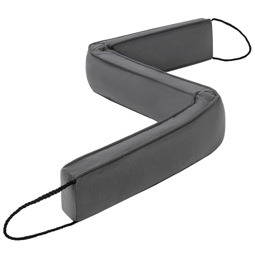 Sunolga 38" Door Draft Stopper for Bottom of Door, Under Door Gap Filler with Removable Cover up to 4 Inches, Weighted Bottom of Door Barrier for Noise, Air, Wind and Light, Gray - color: Gray, size: 38 inch