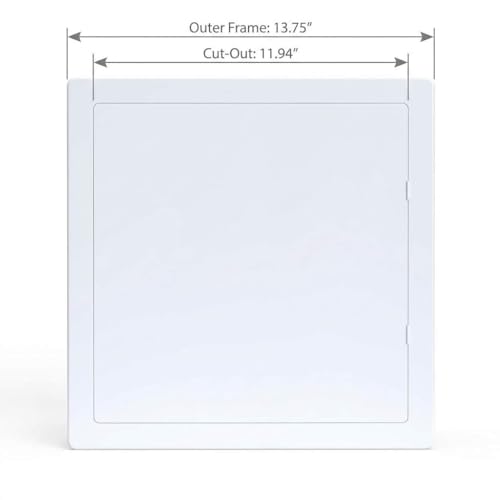 QWORK Access Panel for Drywall, 12 x 12 Inch ABS Plastic Wall Hole Cover Access Doors for Plumbing & Electrical Cables & Wiring