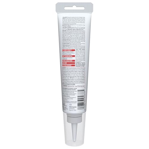 GE Advanced Silicone Caulk for Kitchen & Bathroom, Clear, 2.8 fl oz Tube, 1 Pack - 100% Waterproof Silicone Sealant, 5X Stronger Adhesion, Shrink & Crack Proof - color: Clear, size: Pack of 1