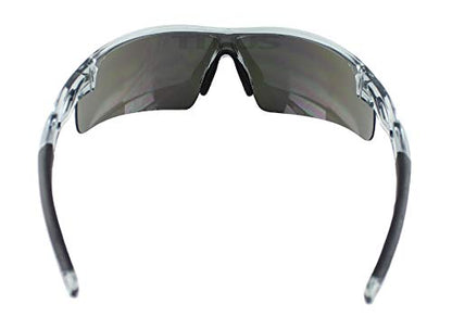 TITUS G20 All Sport Safety Glasses Shooting Eyewear Motorcycle Protection ANSI Z87+ Compliant - color: Black Frame - Smoke Lens - With Pouch