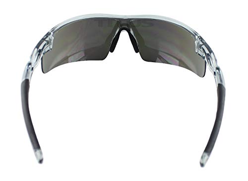 TITUS G20 All Sport Safety Glasses Shooting Eyewear Motorcycle Protection ANSI Z87+ Compliant - color: Black Frame - Smoke Lens - With Fitted Hard Case