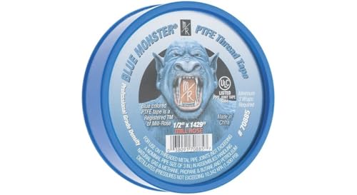 LS Larsen Strings Mill Rose Blue Monster Blue 1429 in. L x 1/2 in. W Thread Seal Tape