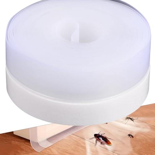 Silicone Weather Stripping Seal Door Tape 16.5 Feet Strip Bottom Draft Insulation Stopper Weatherproof Soundproof for Door Frame or Window Bathroom Shower Glass Gaps - size: 35MM*16.5 FT
