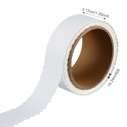 Self Adhesive Crack Repair Tape Drywall Joint Tape Patch Wall Seam Patch Heavy Duty Smooth Roll for Concrete Repair, White(1.25'' X 50') - size: 1.25 Inch x 50 ft