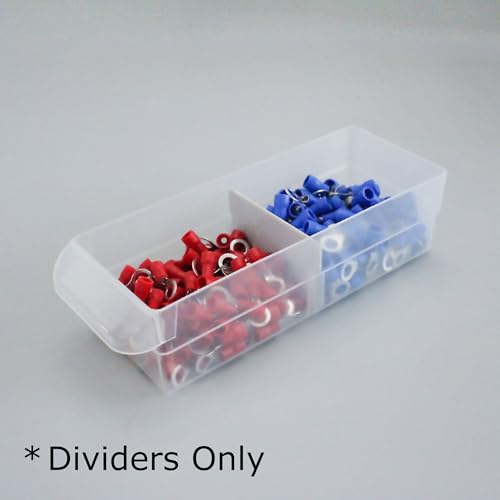 (64-Pack Small Drawer Dividers compatible with Craft Cabinet and Hardware Storage Organizers, (Dividers Only), Made of High-Strength Fiberglass, Easy to Label - style: Width Dividers (Pack of 64)