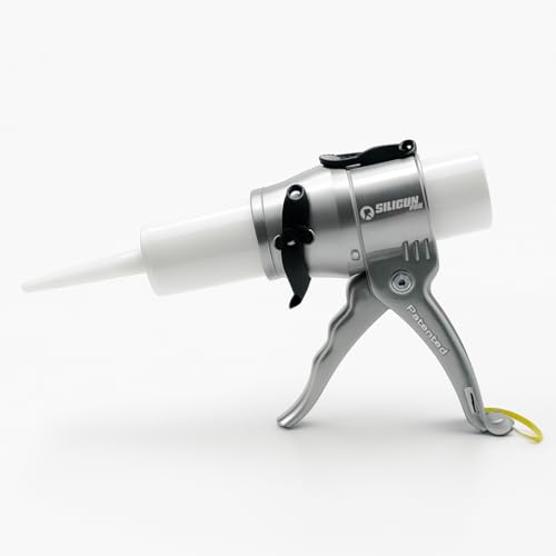 SILIGUN™ PRO Compact 24:1 Caulking Gun - No Drip Caulk Gun - Patent Design - Lightweight Aluminum Frame - Works with all 10 oz Tubes (SILIGUN PRO Scraper Kit) - color: Siligun Pro Scraper Kit