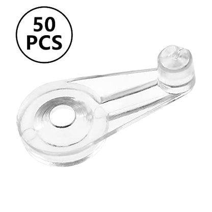 50 Pcs Glass Retainer Clips Kit, Plastic Retainer Clips with Included Screws for Cabinet Doors, Mirrors, Glass Panels and More, Easy Installation (Clear)