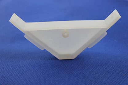 Berta 8-Pack, 90 Degree Cabinet Triangle Bracket, Plastic White Corner Support Braces - size: 8