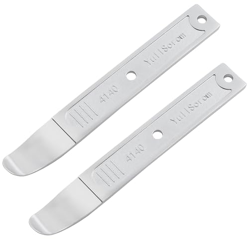 4140 Pry Tool,Pry Bar Trim Removal Tool,Pocket Pry Bar,Automotive Trim Removal Tool Kit,Aircraft Trim Removal Pry Tool,Interior and Exterior Trim Removal Kit for Planes - size: silver 2pcs