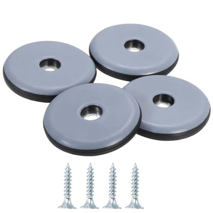uxcell Furniture Sliders, 4Pcs 2" - PTFE Round Chair Leg Floor Protectors, Screw-On Furniture Pads with Screw, Chair Glides for Carpet Hardwood Floors - size: 2"