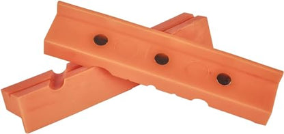 Katai - 6" Bench Vise Jaw Pads with Strong Magnets – Protective Soft Rubber Grips for Metal Vises, Drill Presses & Workbenches – Includes 2 Carpenter’s Pencils
