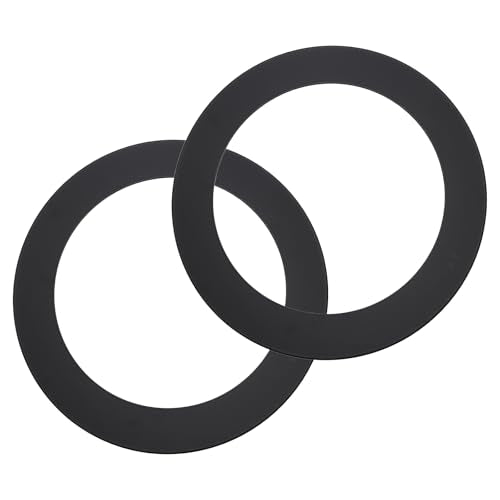 uxcell 2 Pack Goof Rings for 6" Recessed Lights, 6.3" ID 8.6" OD Steel Flat Goof Trim Ring Can Light Cover Plate Flush Mount Can Converter for Ceiling Wall Hole Decorative, Matte Black - color: Black, size: Fits: 6" Inch (cutout size approx 160mm/6.3")
