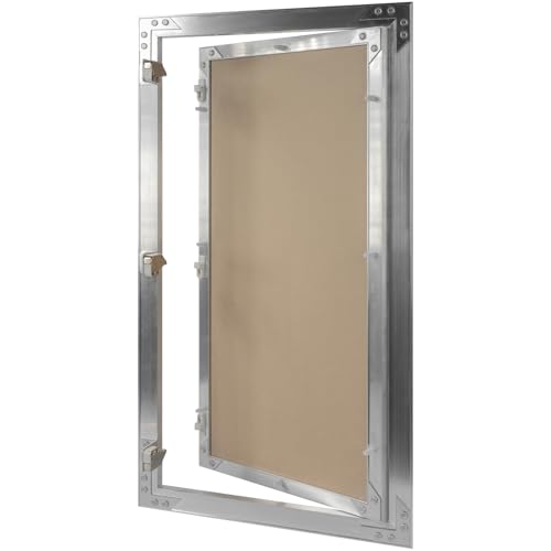 12" x 24" Waterproof Drywall Access Panel, Tileable and Paintable Ceiling and Wall Access Panel for Drywall, Wire Cover for Wall Covering Panels, Push to Open, Flush-Mount Wall Hole Cover - size: 12" X 24"