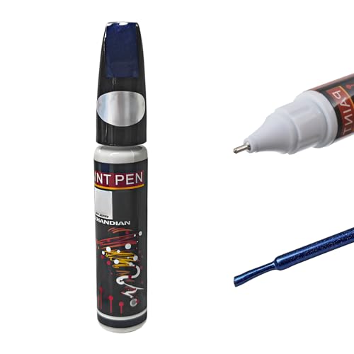 Touch Up Paint for Cars, 2-In-1 Color Accurate Fill Paint Pen Lasting Auto Scratch Remover, Quick Drying Automotive Touch-Up Paints Pen for Scratch Repair, Car Accessories (Dark Blue) - color: Dark Blue