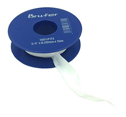 BRUFER PTFE Plumbers Plumbing Thread Seal Tape (3/4" - 5 Pack)