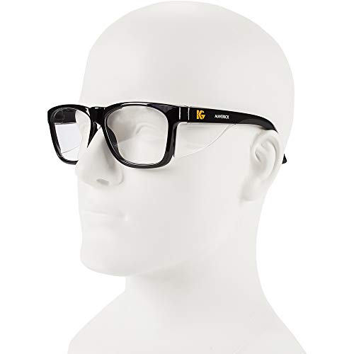 KleenGuard™ V30 Maverick Eye Protection (49309), with KleenVision™ Anti-Fog Coating, Clear Lenses, Black Frame