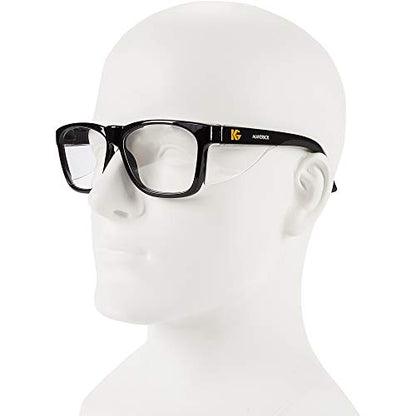 KleenGuard™ V30 Maverick Eye Protection (49309), with KleenVision™ Anti-Fog Coating, Clear Lenses, Black Frame