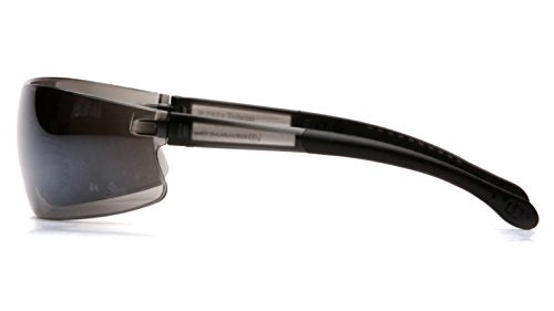 Pyramex Provoq Safety Eyewear Blue Mirror Lens Black Temples - color: Silver Mirror Lens/ Black Frame
