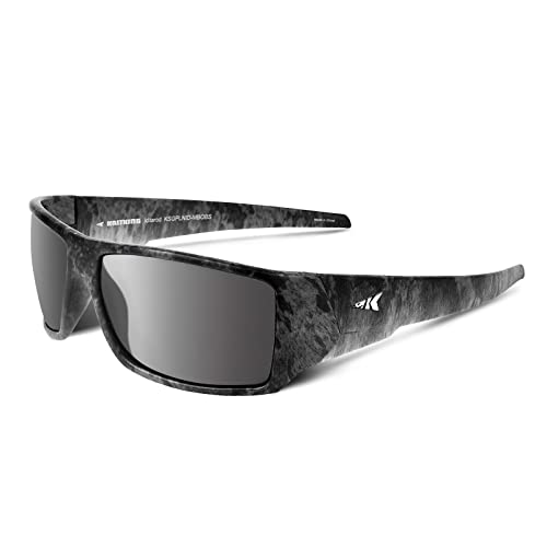 KastKing Iditarod Polarized Sport Sunglasses,PuriVex Protective Lens Coating Fishing Sunglasses For Driving Cycling Running - color: E: Matte Boulder Camo Obsidian Frame, Smoke Lens