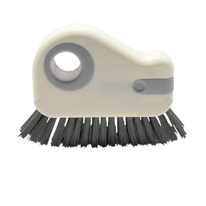 YoRise 2 in 1 Car Groove Cleaning Brush, Multifunctional Hard Bristle Car Window Track Cleaner Tool with Hidden Scraper, Universal Auto Door Crevice Cleaning Accessories for Window Sill(Gray-1PCS) - size: Gray-1PCS