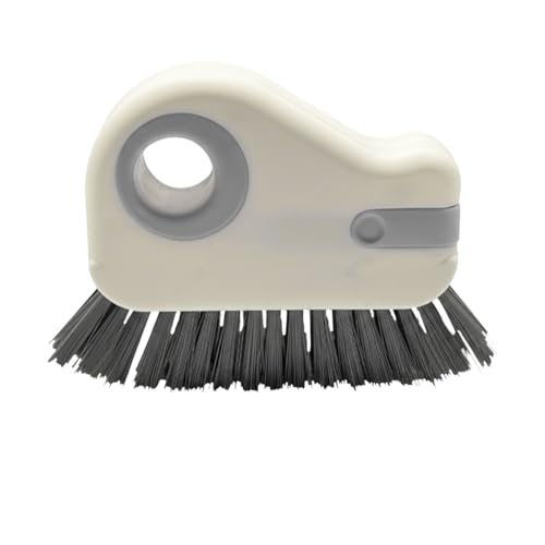 YoRise 2 in 1 Car Groove Cleaning Brush, Multifunctional Hard Bristle Car Window Track Cleaner Tool with Hidden Scraper, Universal Auto Door Crevice Cleaning Accessories for Window Sill(Gray-1PCS) - size: Gray-1PCS