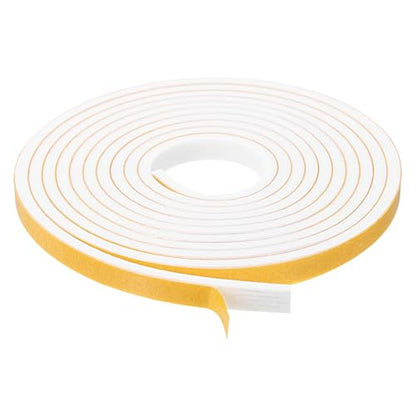 uxcell 1 Roll Foam Weather Stripping, 1/4" Wide X 1/8" Thick X 6.56 Ft Door Seal Strip Adhesive Foam Tape White Insulation Strip for Door Window - size: 1/4"x 1/8"x 6.56 Ft