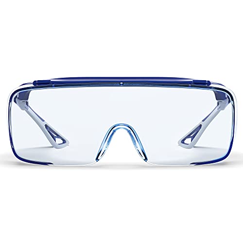 Safety Glasses Anti Fog Goggles Protective Eyewear Blue Light Blocking Anti Dust UV Protection Glasses For Men Women - color: Blue