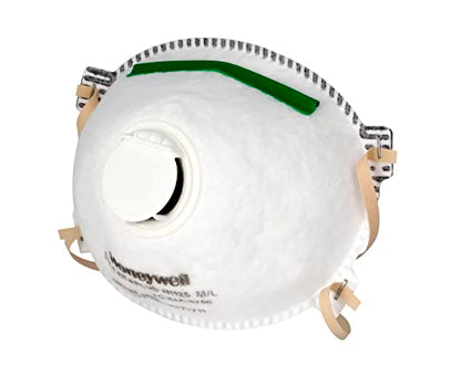 Honeywell NIOSH-Approved N95 Respirator Mask with Exhalation Valve for Airborne Particulates (RWS-54006)