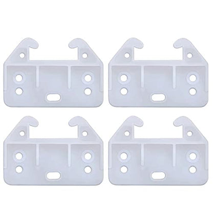 FDXGYH 10 Pcs Plastic Drawer Guides Drawer Track Guides Drawer Rail for Dressers Hutches and Drawer Systems [60×41×28mm, White] - size: 60×41×28mm